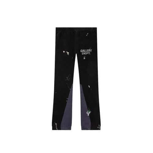 Gallery Dept. Logo Flare Sweatpants 'Washed Black'