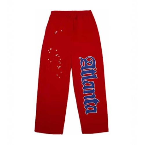 Sp5der Red Atlanta Open Leg Sweatpants