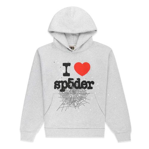 Sp5der Souvenir Hoodie Heather Grey