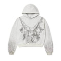 Vale Forever Distressed Chain Hoodie Heather Grey - Premium ...